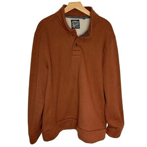 Jeremiah and sons XL rust heavy weight fleece lined 1/4 button‎ sweatshirts